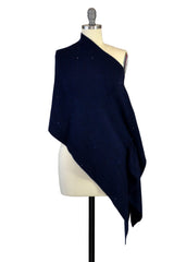 Cashmere Stole with Crystals in Midnight Blue