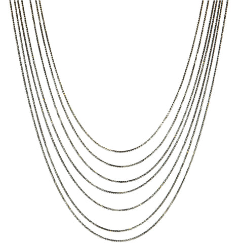 Slinky Snake Necklace in Oxidized Sterling Silver