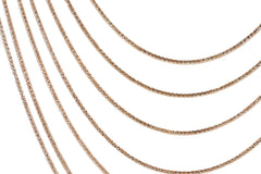 7 Layer Slinky Snake Necklace in Rose Gold