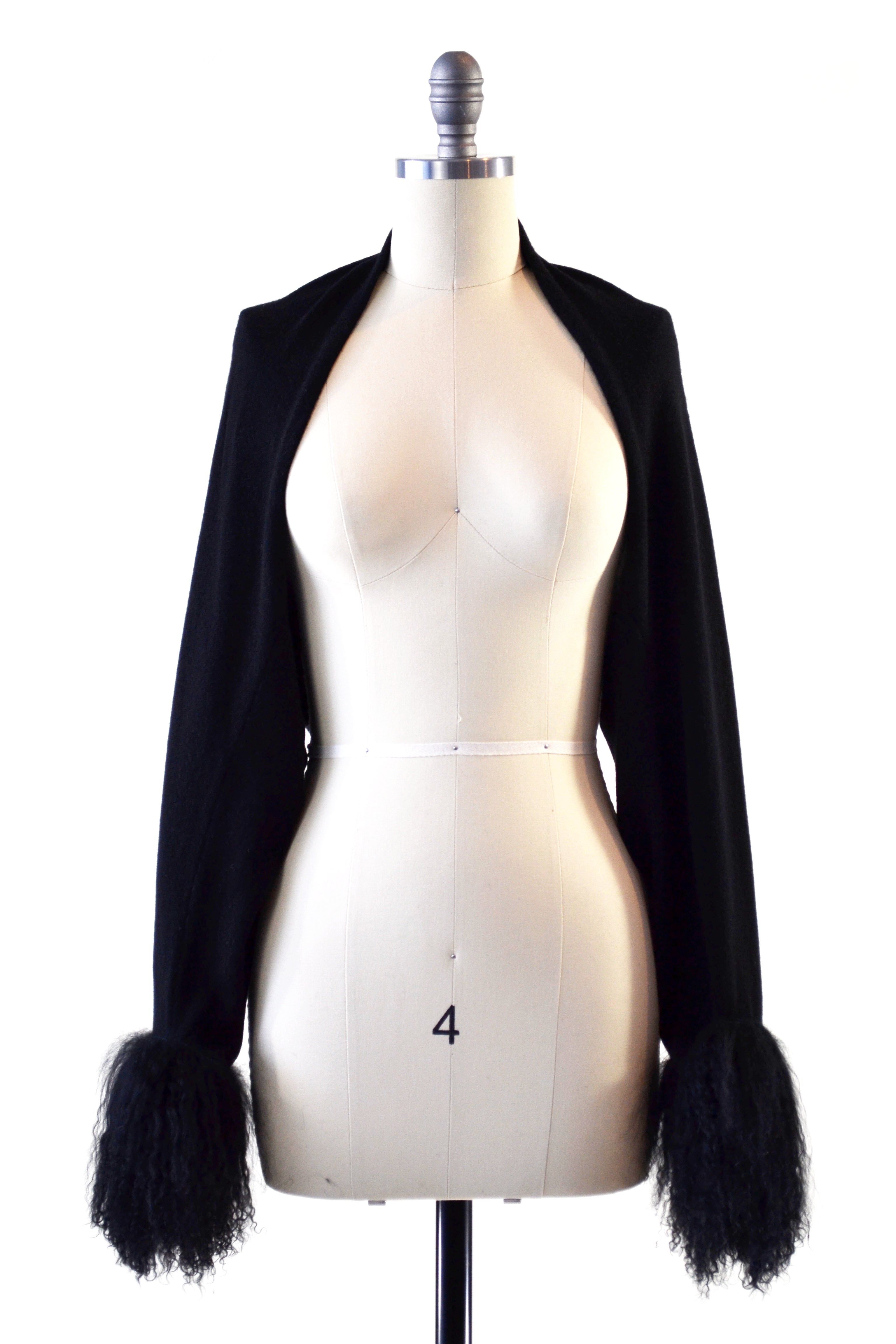 Christian Dior Cashmere Knit Shrug Bolero Jacket Black