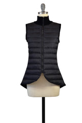 Cashmere & Puffer Vest in Black