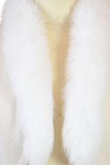 Cashmere Bolero with Fox Cuffs & Collar in Ivory