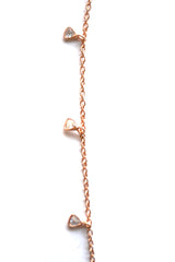 Rose Gold Celestial Diamond Necklace with an Angel Wing Charm