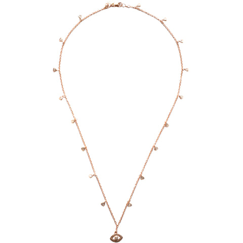 Rose Gold Celestial Diamond Necklace with a Star Charm