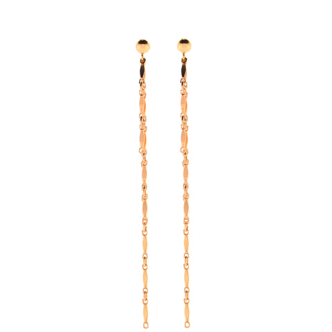 Gold Trio CZ Sweeper Earrings