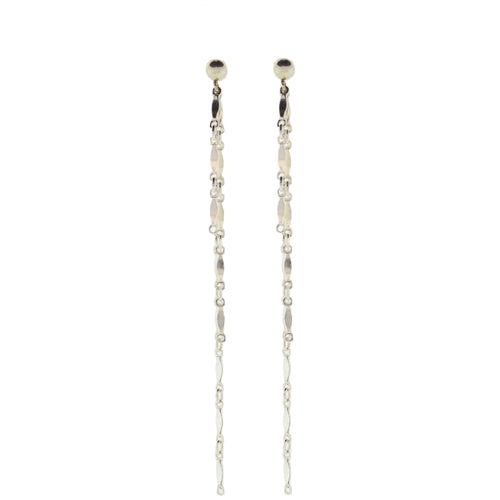 Dainty & Delicate 3 Chain Dangly Earrings in Sterling Silver