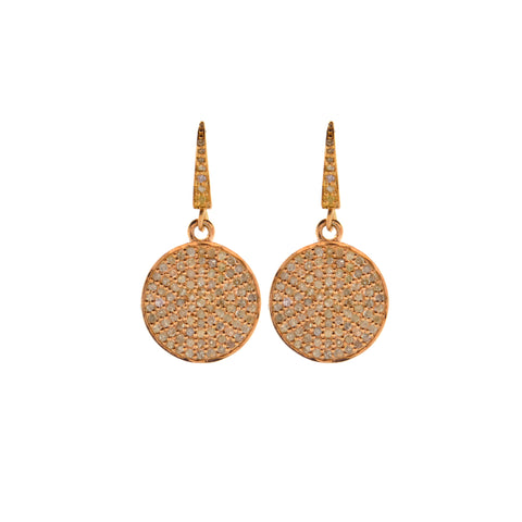 Pink Baroque Pearl Drop Earrings in Gold