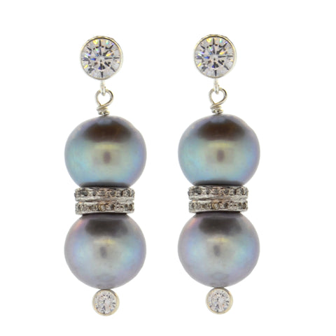 Peacock Baroque Pearl Drop Earrings