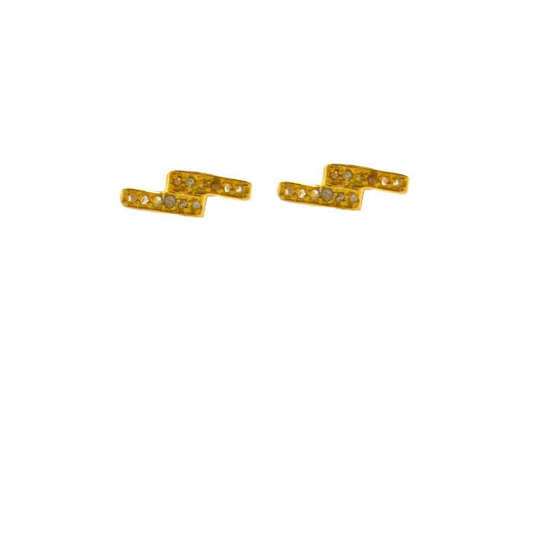 Double Diamond Bar with Gold Starry Nights Dangles