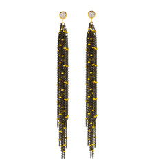 Oxidized Sterling Silver & Gold Starry Nights Earrings