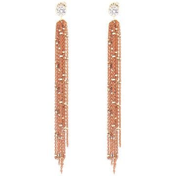 Rose Gold Starry Nights White Pearl Drops