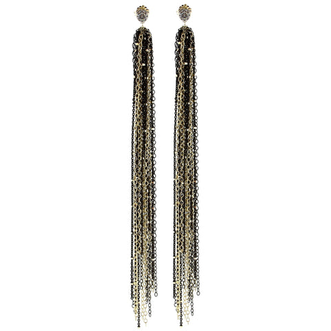 Slinky Snake Earrings in Oxidized Sterling Silver