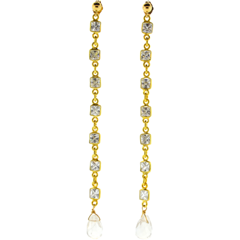 Dainty & Delicate 3 Chain Dangly Earrings in Gold