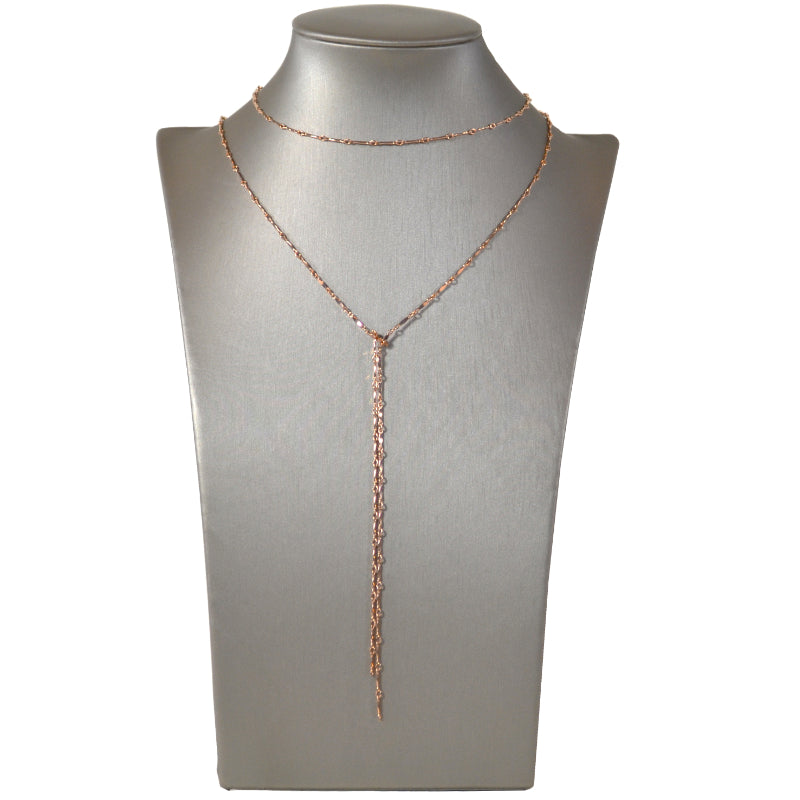 Dainty & Delicate Lariat in Rose Gold