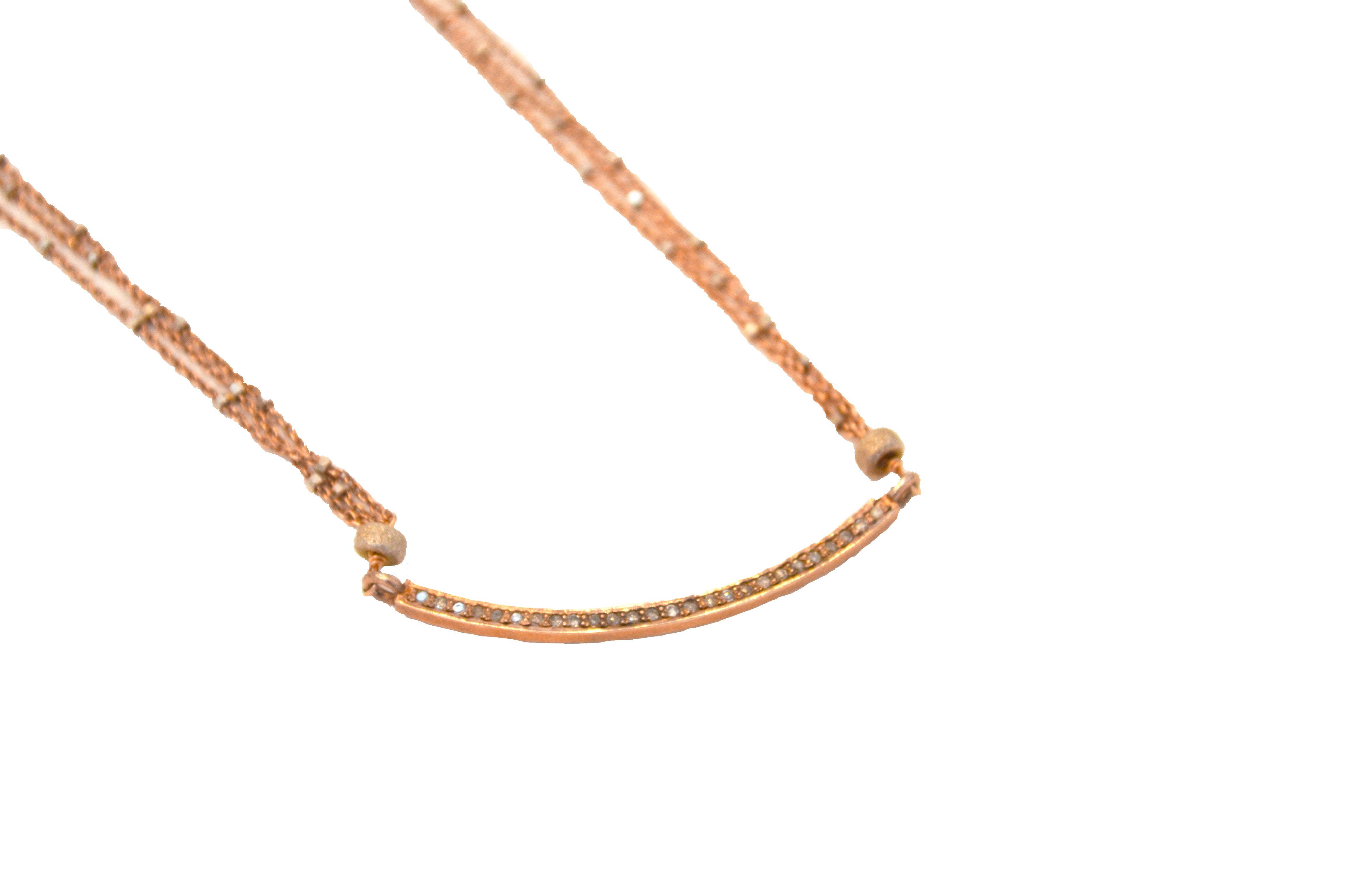Rose Gold Starry Nights Diamond Smile Lariat Necklace