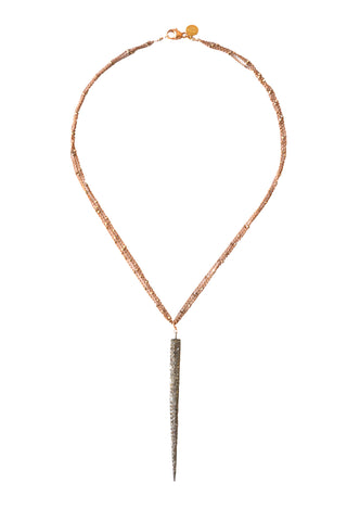 Rose Gold Starry Nights Lariat with Diamond Star Center