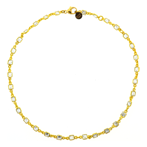 Rose Gold Starry Nights Pave Diamond Oval Lariat Necklace